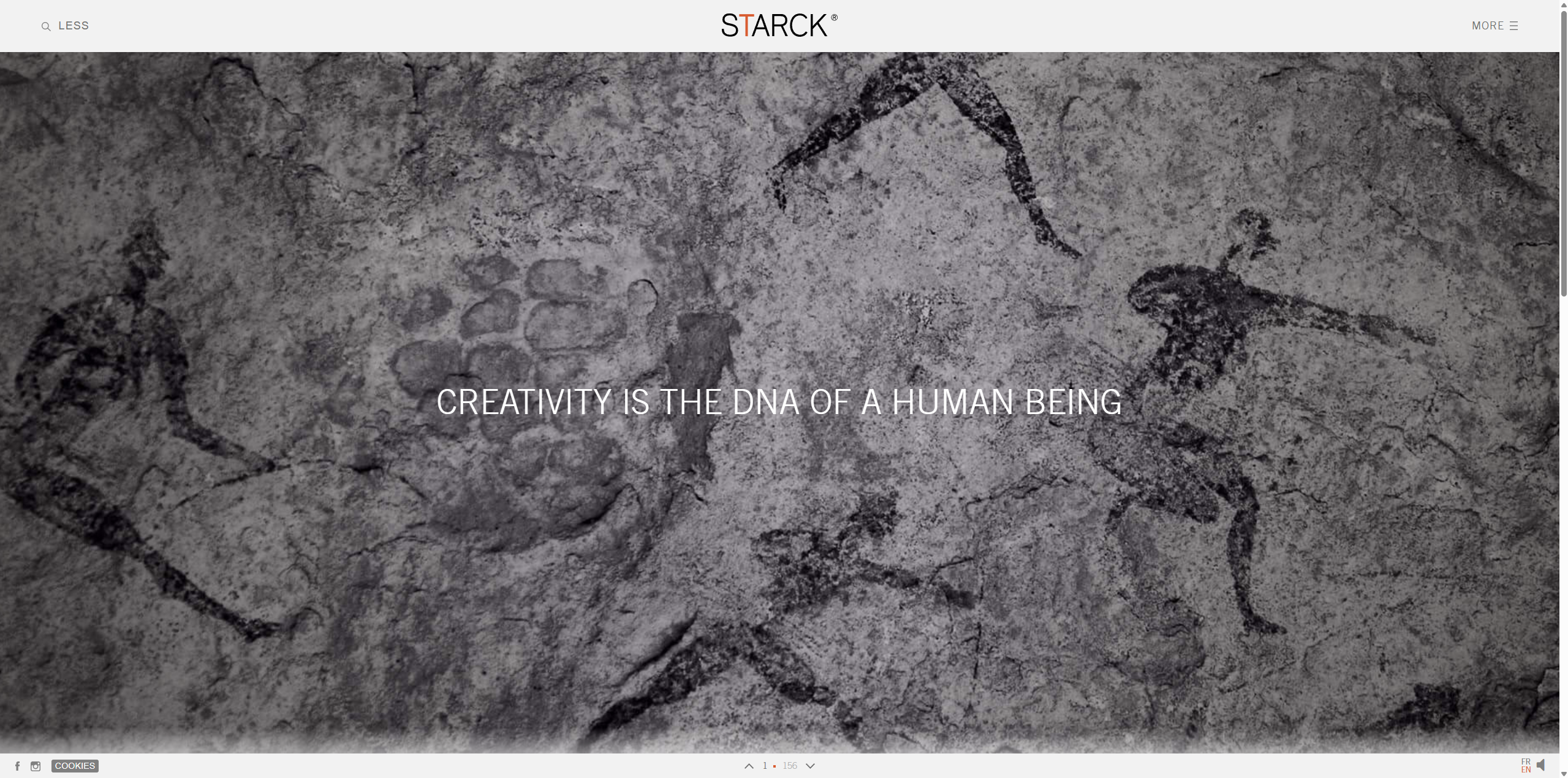 Starck Website Homepage